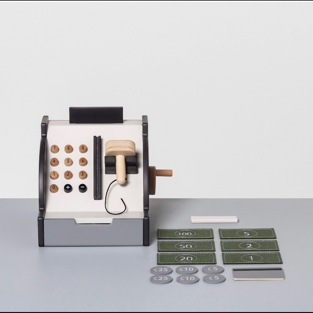 Hearth & Home Wooden Toy Cash Register, SOLD